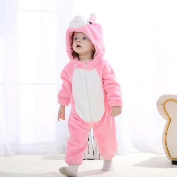 Bunny Toddler Costume, Pretend Play Onesie, Halloween Romper - Picture 2 of 7